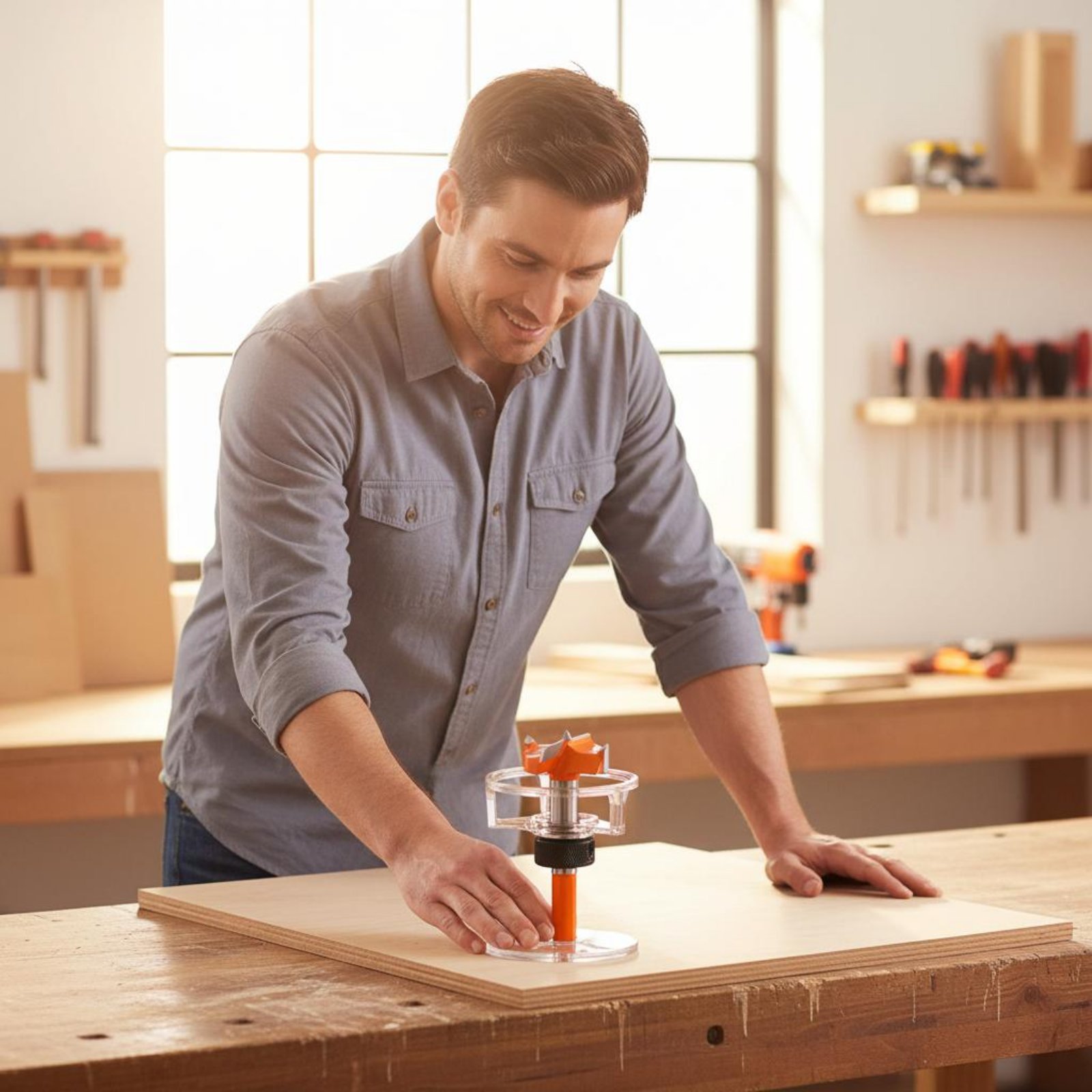 Woodworking Jig - 35mm Cup Drilling Jig Adjustable Positioning