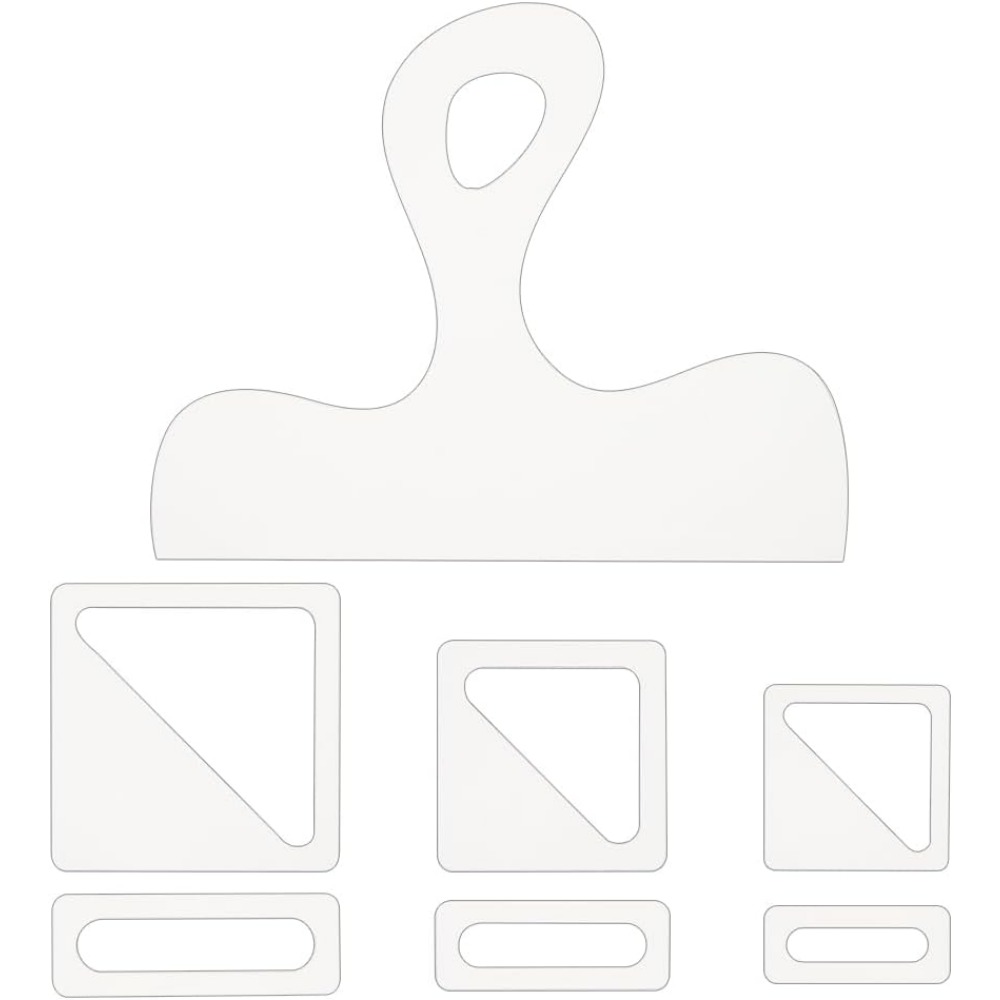 Woodworking Man - 7Pcs Charcuterie Template Acrylic Handle Cutting
