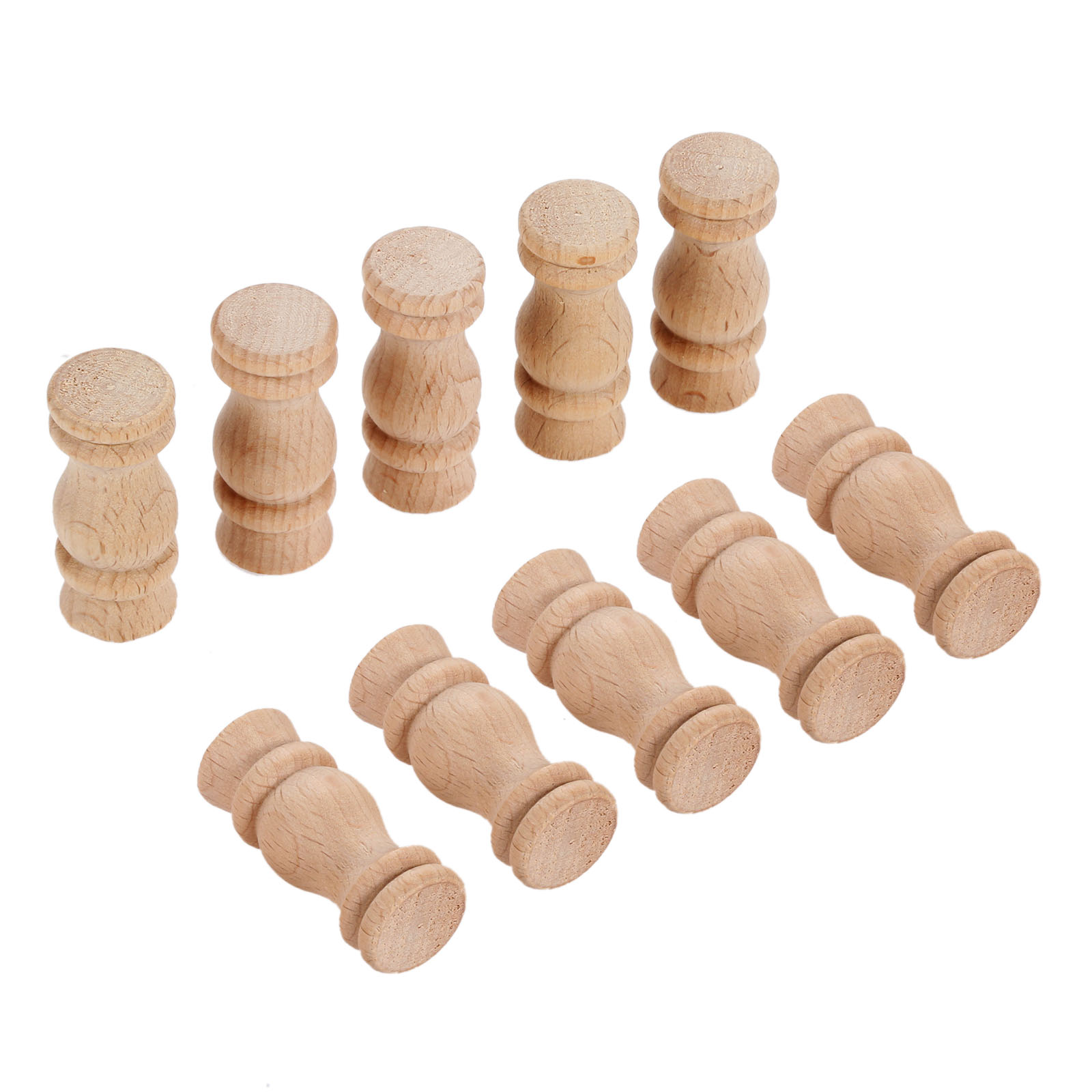 Woodworking Lathe - 10pcs 4*1.7cm Unpainted Wood Craft Corridor