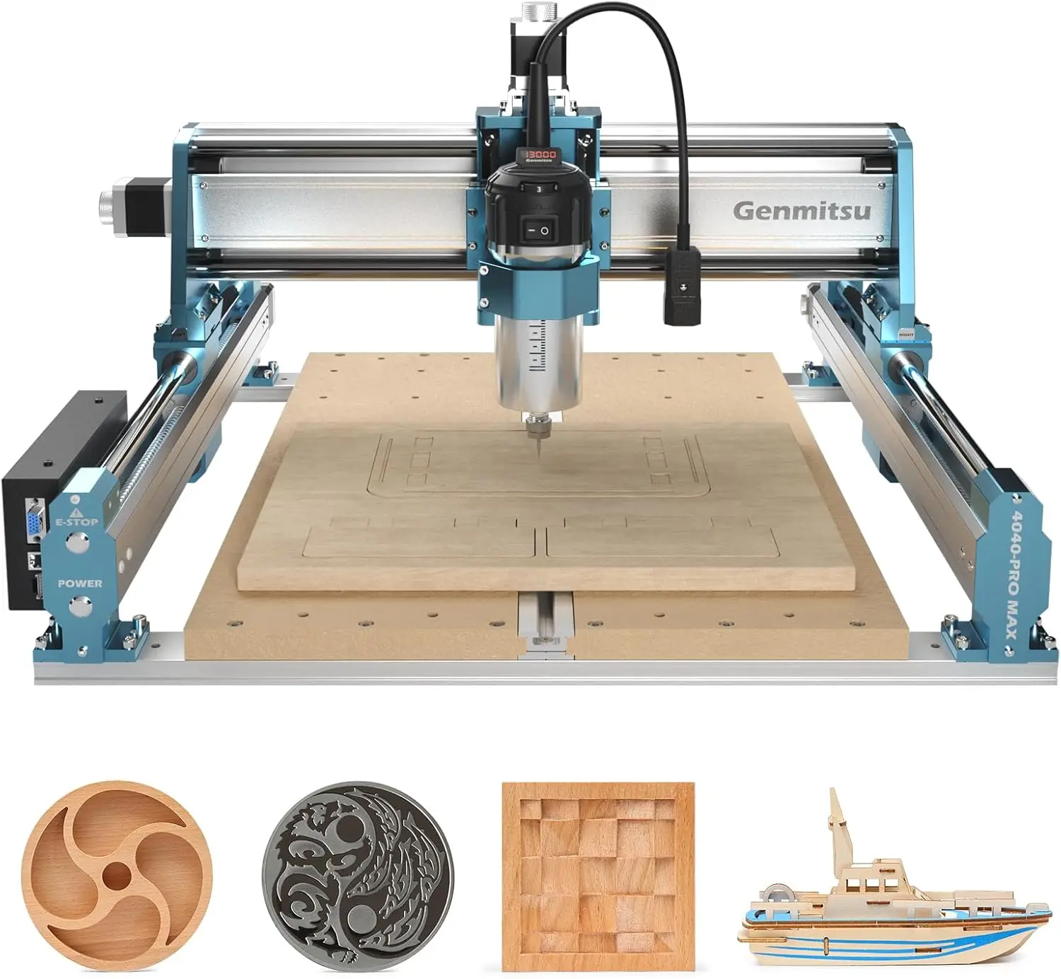 Woodworking Router - SainSmart Genmitsu 4040-PRO MAX CNC Router,