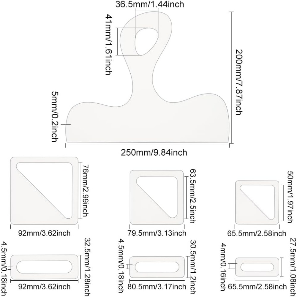 7Pcs Charcuterie Template Acry - Woodworking Man recension och pris