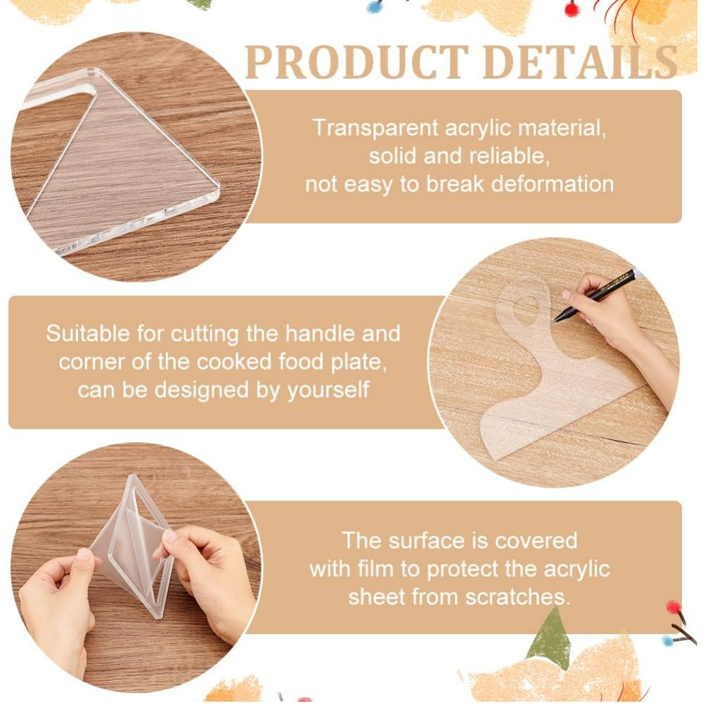7Pcs Charcuterie Template Acry - Woodworking Man recension och pris