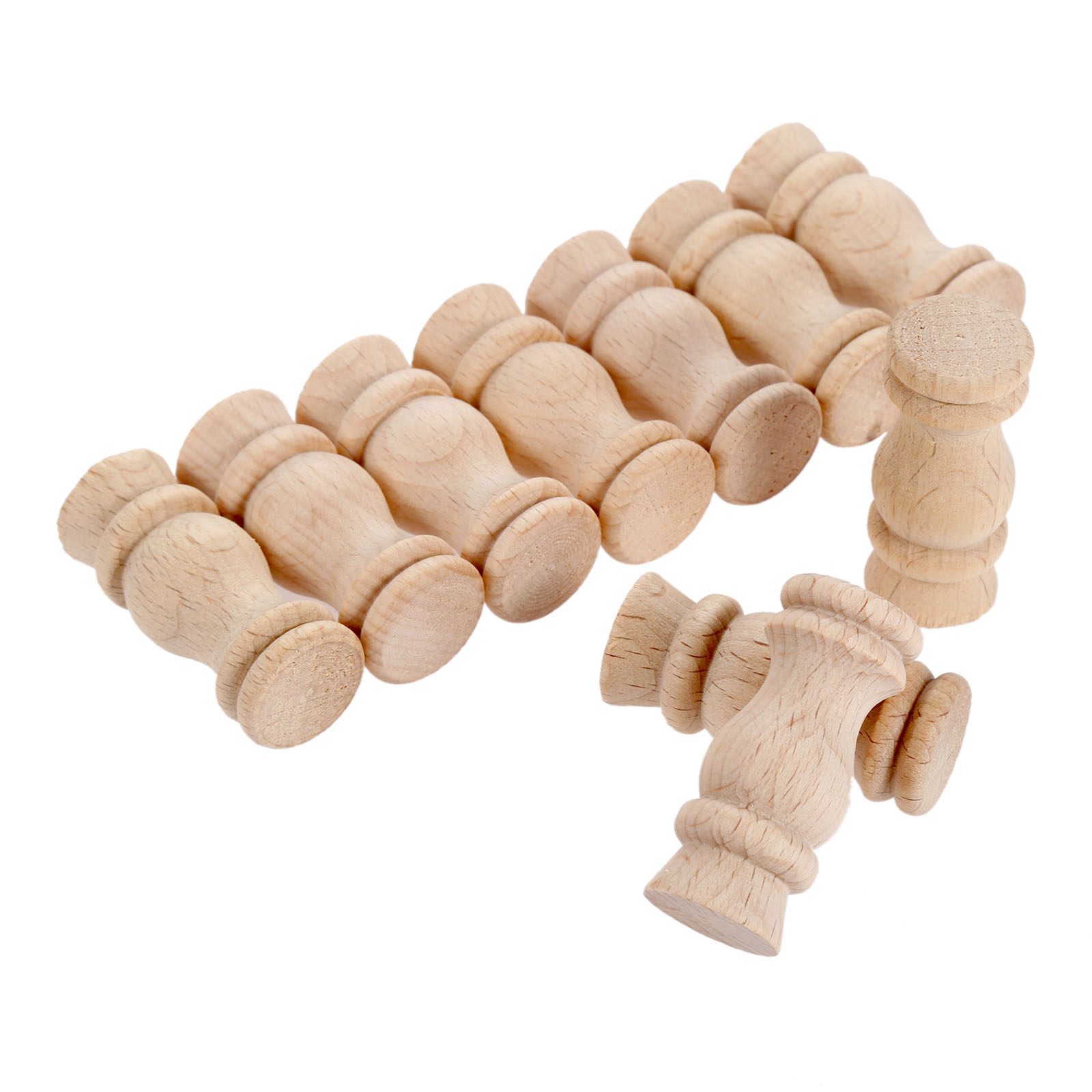 10pcs 4*1.7cm Unpainted Wood C - Woodworking Lathe recension och pris