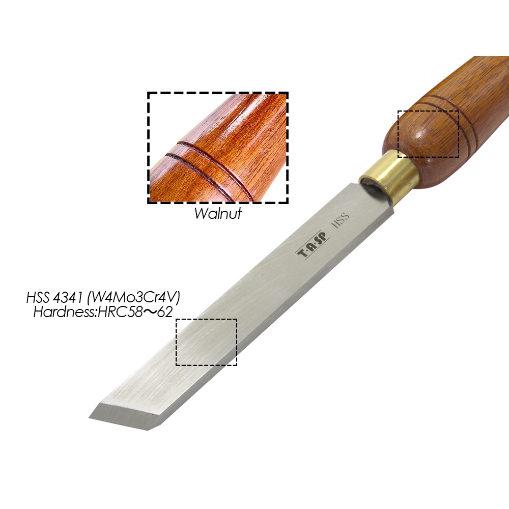 TASP HSS Wood Lathe Skew Chise - Parting Tool Lathe recension och pris