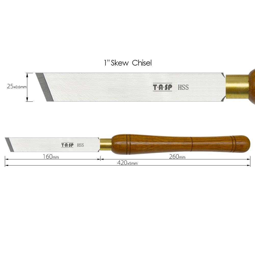 TASP HSS Wood Lathe Skew Chise - Parting Tool Lathe recension och pris