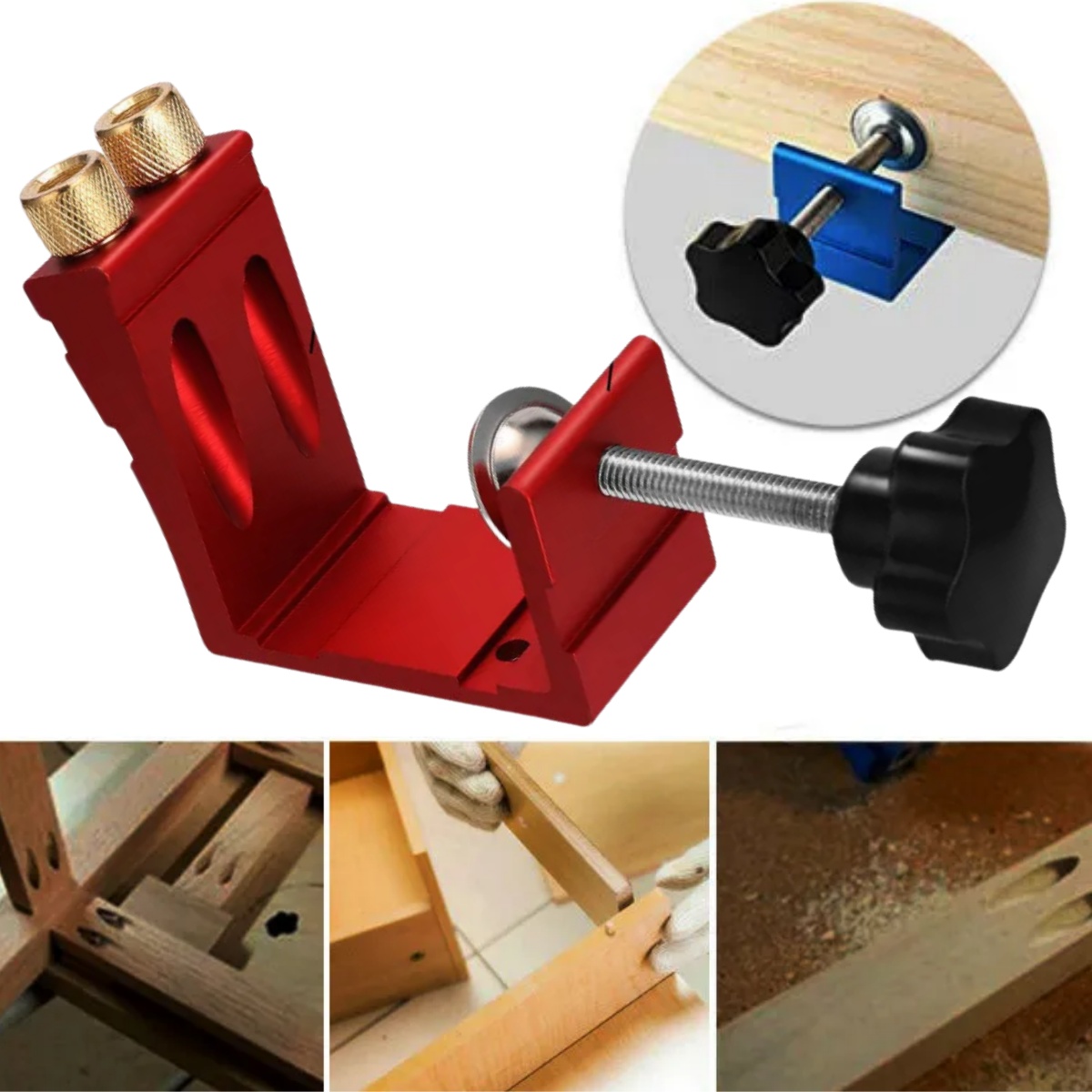 1 Set Pocket Hole Jig for Wood - Woodworking Jig recension och pris