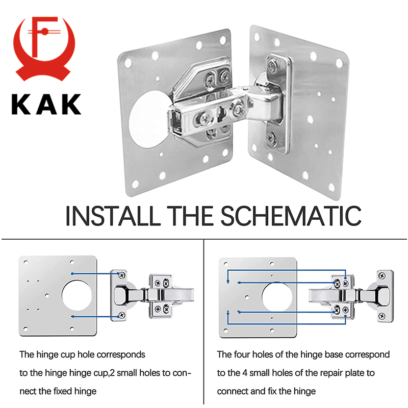KAK 8pcs Hinge Repair Plate Br - Cabinet Scraper Set recension och pris